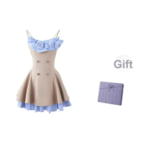 DITB Британский стиль Платье-камзол Женские Слиплатья