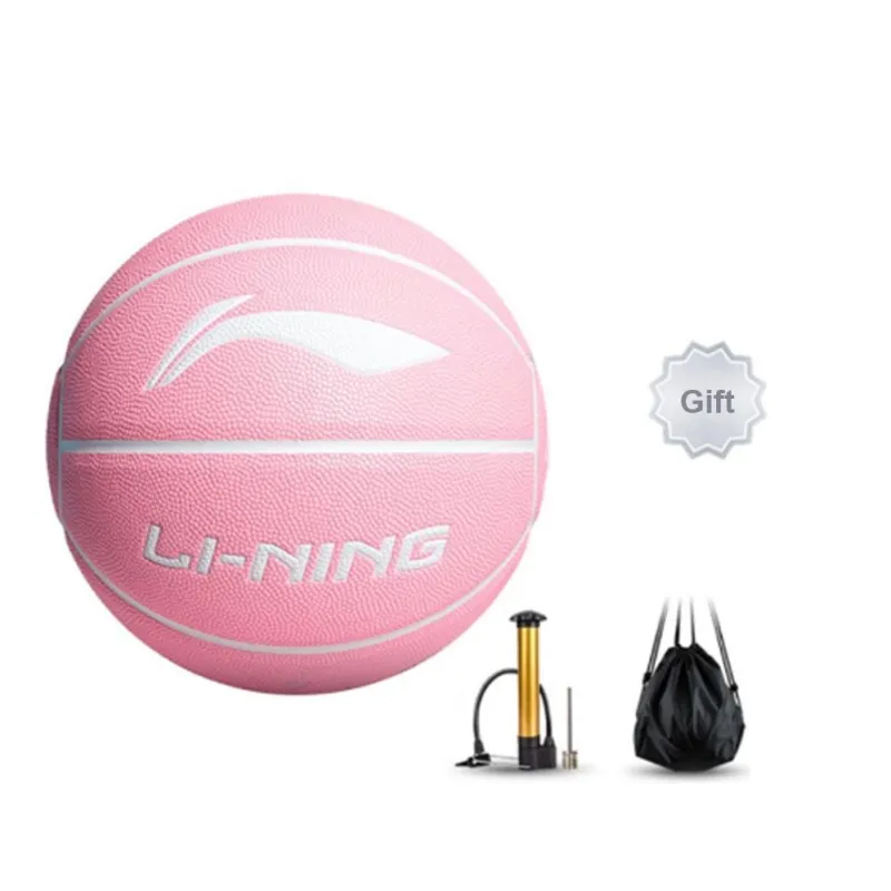 LiNing Badfive PU Basketball Pink Size 7 Training Unisex-6