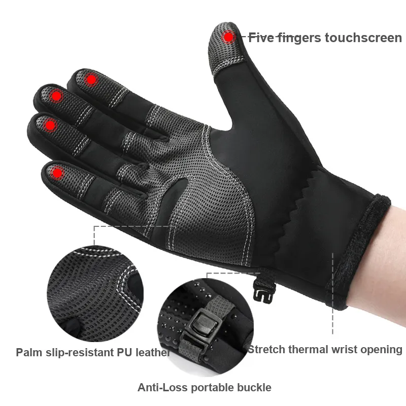 Aito Riding Equipment Cycling Glove Bicycle Unisex PU Black-2