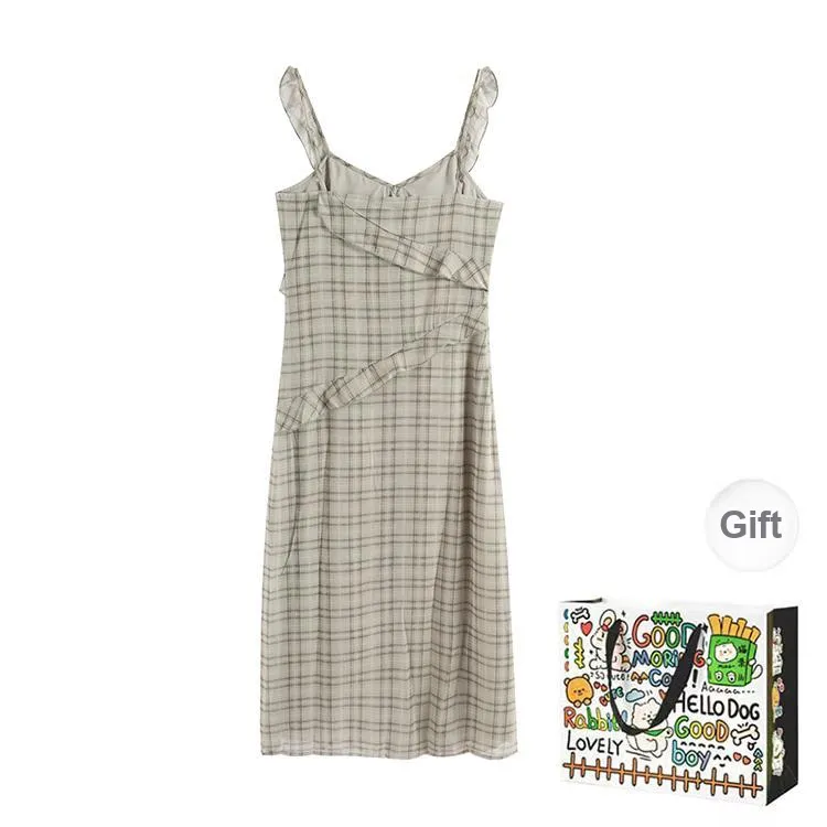 ZVJH Slip Dress Women's Yellow Green-1
