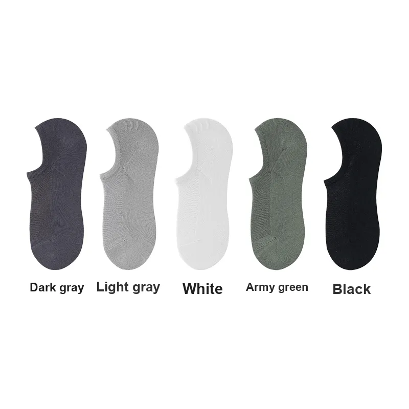 H YXIANG No Show Socks Men's 5 Pack-9