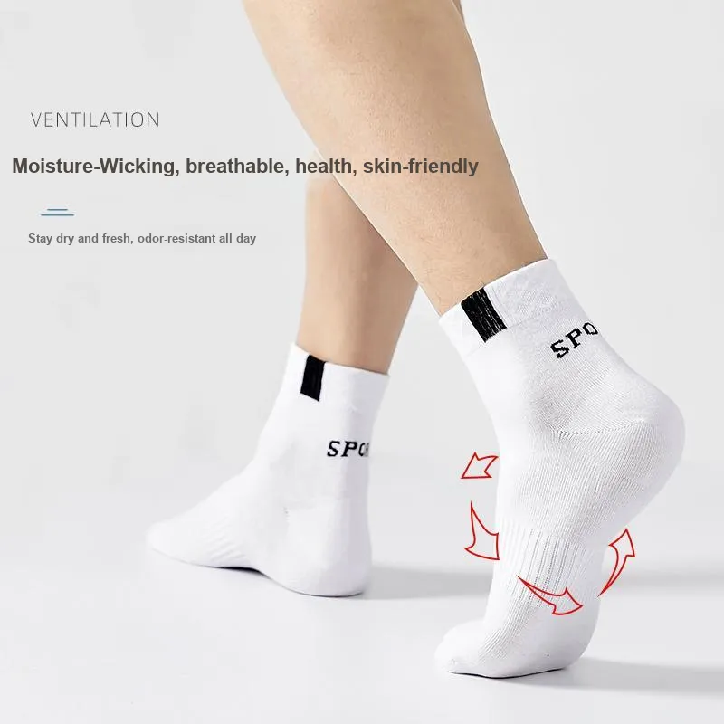 H YXIANG Mid Calf Socks Men's 3 Pack-1