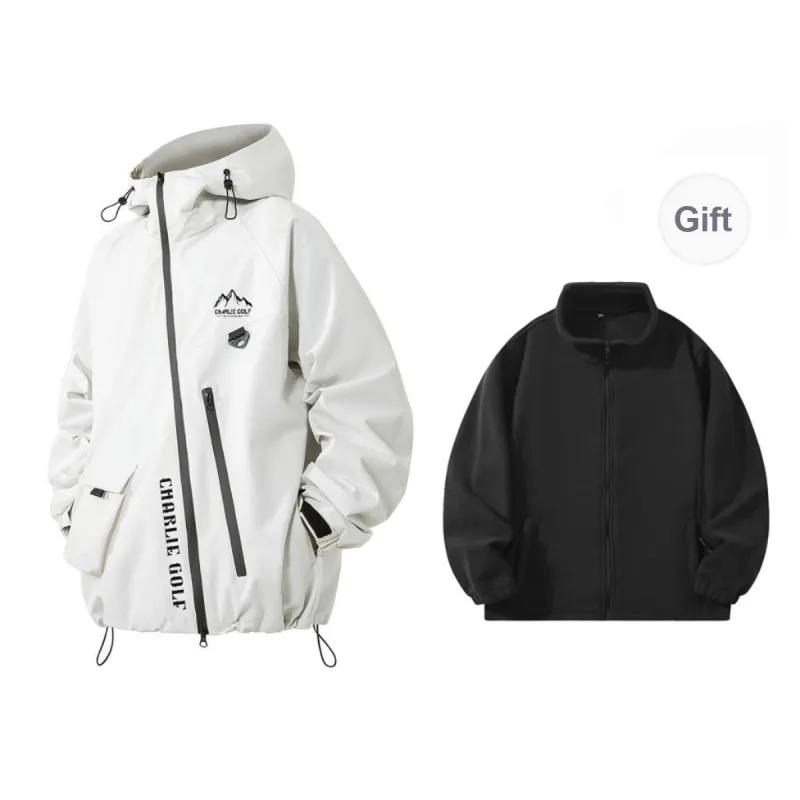 CHARLIE GOLF Water Resistant Windproof Wear Resistant Windbreaker Jacket Unisex-8