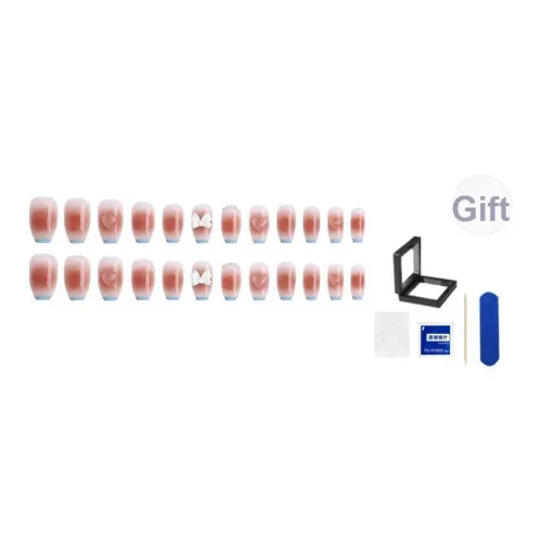 XNTX Patch False Nail Короткий LADDER Розовые оттенки Румяна Stain Coquette