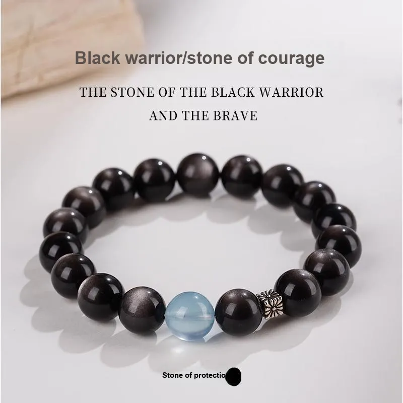 Moon Jewelry Obsidian Bracelets Unisex-1