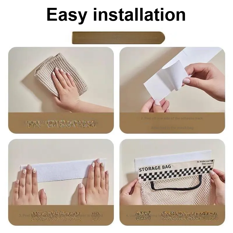 MOST ORIGINAL DESIGN Elastic Mesh Dormitory Kitchen Bedroom Socks Large Capacity Storage Bag Trash Bag-4