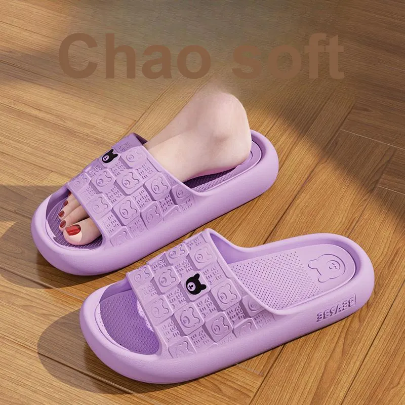 Foot Recreation Summer Indoor Bathing Slip Resistant Squashy And Bouncy Feeling Platform Home Slippers-27