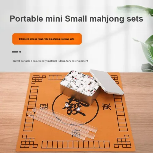 Lezhi by me Мини-маджонг Керамические плитки Для путешествий на открытом воздухе Кемпинг Общежитие Портативный Путешественный маджонг