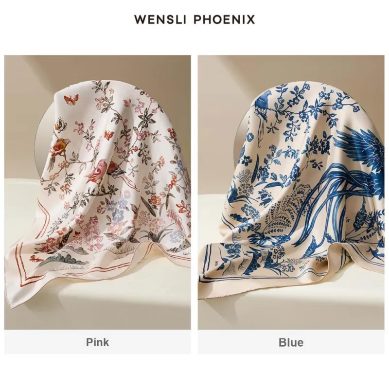 WENSLI Mulberry Silk Scarves Unisex-1