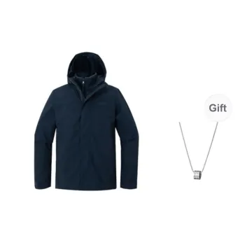Jack Wolfskin Wind And Water Repellent Windbreaker Jacket Men's Royal Blue With Free Accessory