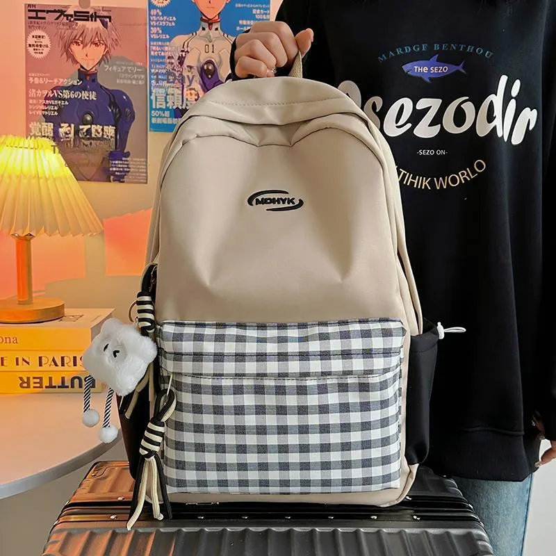 DCLOUD Nylon Backpack Regular Women's White/Yellow/Black/Khaki/Green-16