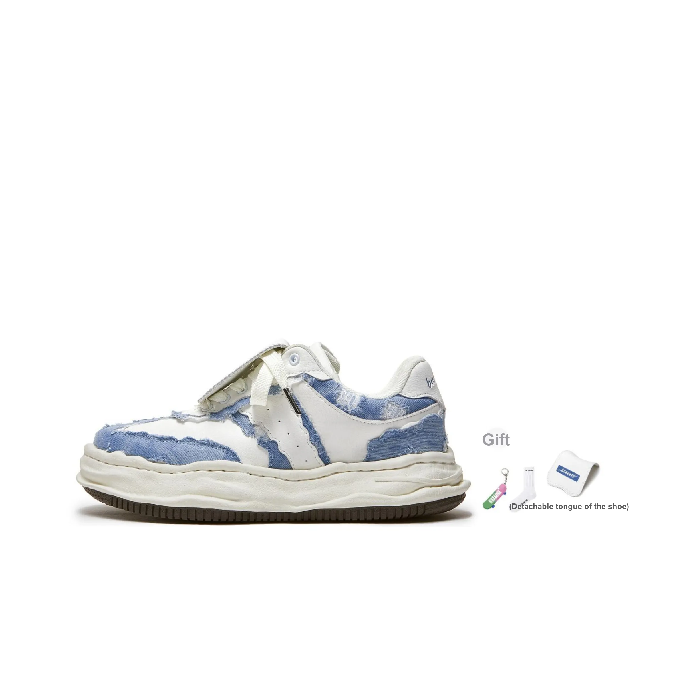 BUABOKE Скейтборд Кроссовки Низкие Светло-Синие Унисекс