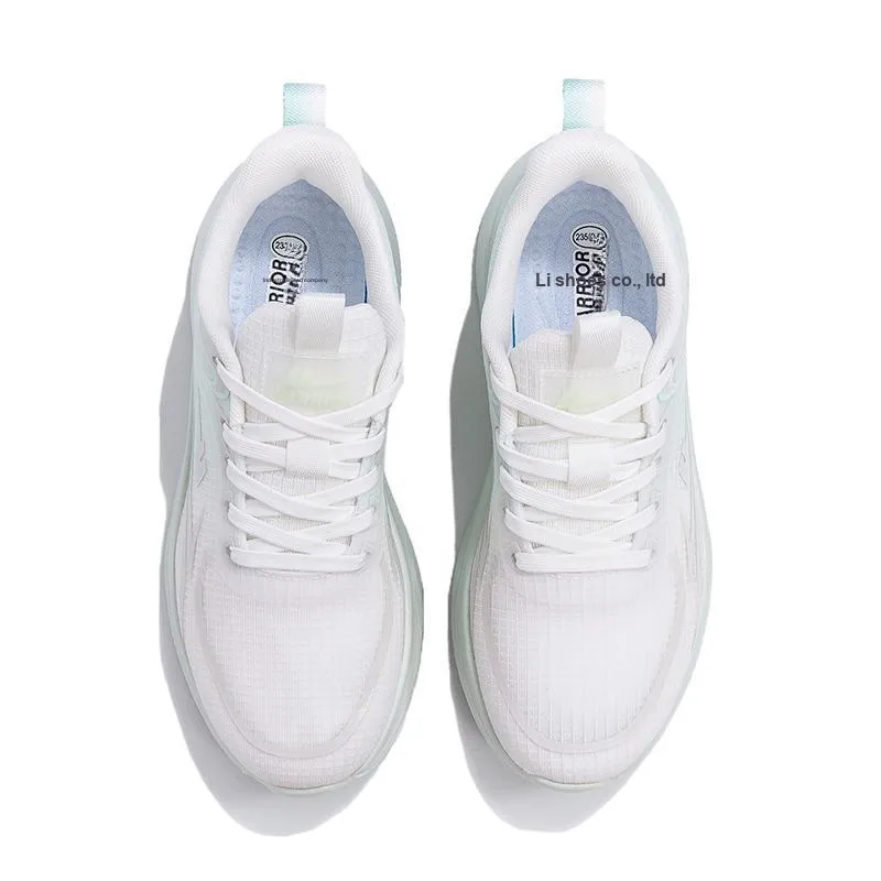 WARRIOR Running Shoes Women's Low Top White/Light Green-2