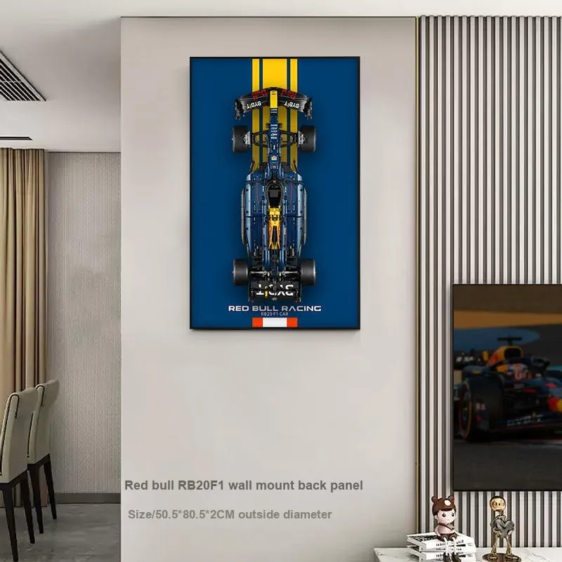 LIGHT YOUR BRICKS Compatibility Building Block 42206 Oracle Red Bull RB20 F1 Racing Display Case Model Accessories-17