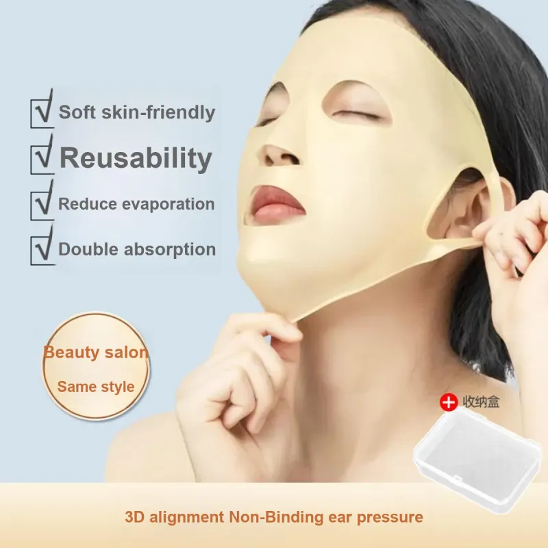 LMLTOP Thermal Therapy Facial Masks With Steam Facial Towels For Beauty Silicone Facial Mask-2