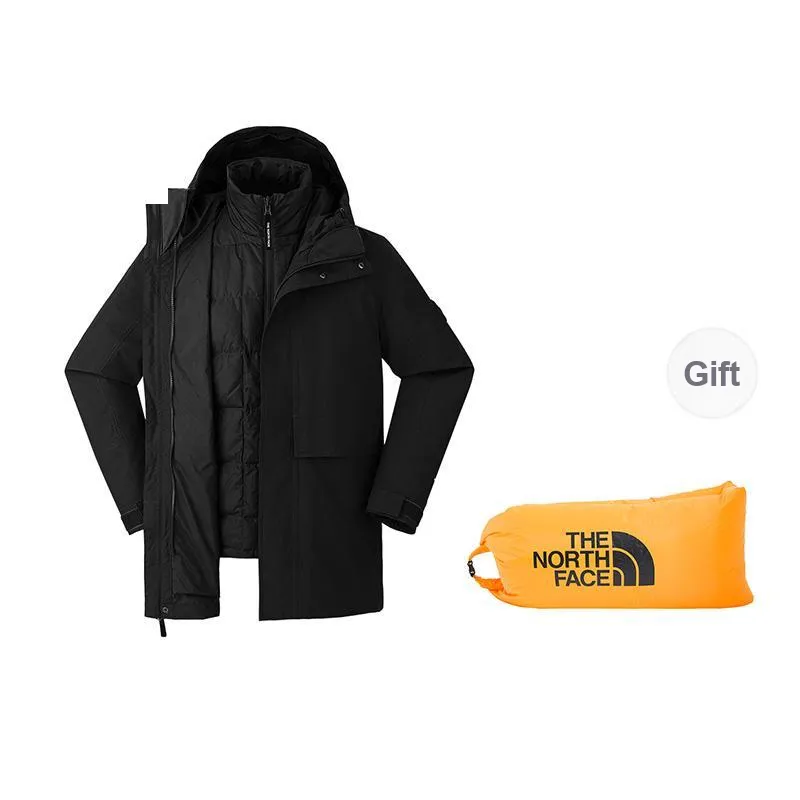 THE NORTH FACE Water Resistant Windproof Warm Cold Resistant Rainproof Windbreaker Jacket Men's Cosmic Black-9