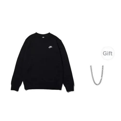 Nike Sweatshirts Unisex Black+Free Necklaces