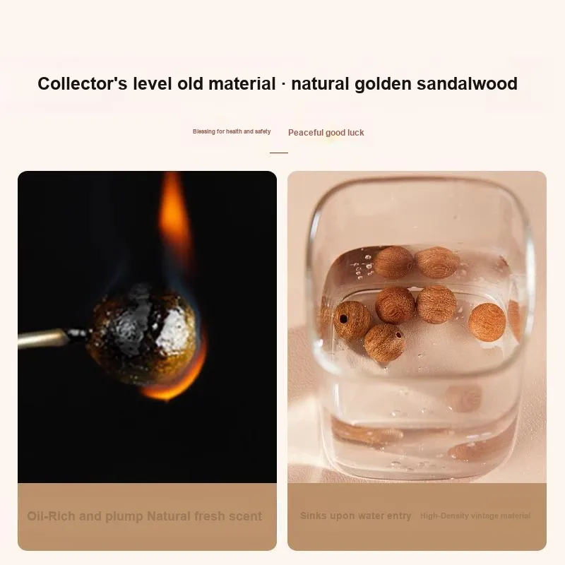 GUMUJIANG Golden Sandalwood Bracelets Unisex-3