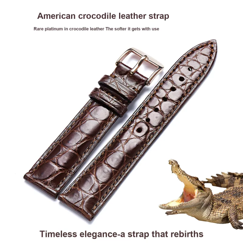 ZHISHENG Longines Omega MIDO Tissot IWC Jaeger LeCoultre Compatibility Watch Band Genuine Leather Material-17