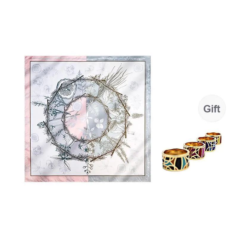 MARJAKURKI Silk Large Scarf Women's-0