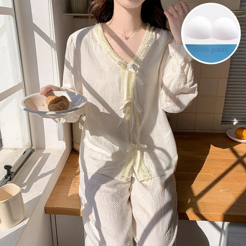Sleeping Beauty Pajama Set Women's Apricot-3