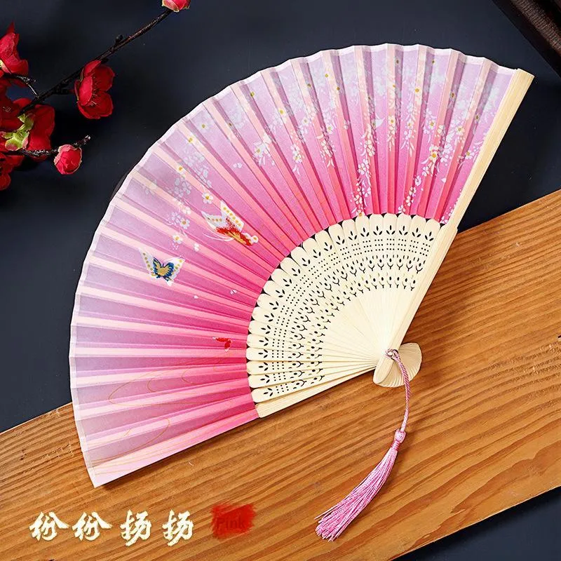 JINGDI Twill Damask And Silk Foldable Small Fan-15