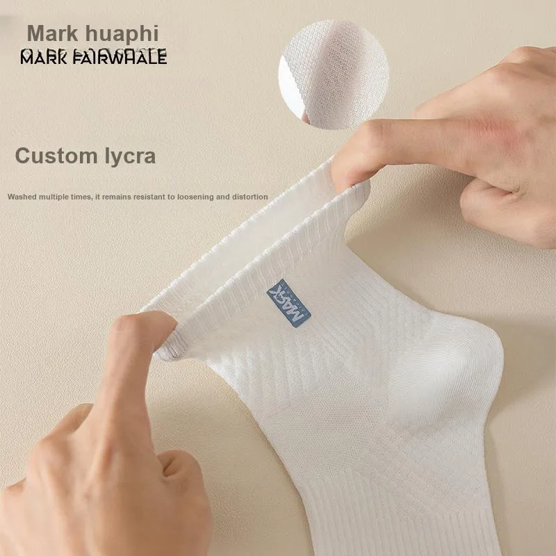 FAIRWHALE Mid Calf Socks Unisex 5 Pack-14