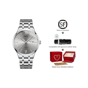 I&W CARNIVAL HWGUOJI Automatic Mechanical Movement Stainless Steel Watchband Watch Men's Watches Gray Dial