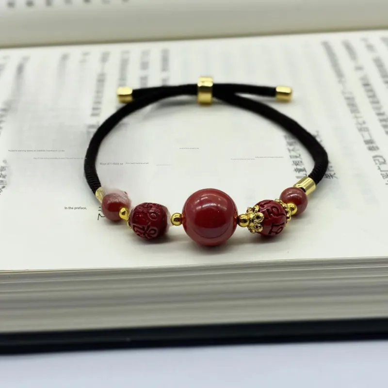 Noritake Reconstructed Cinnabar Jade Necklaces Unisex-7