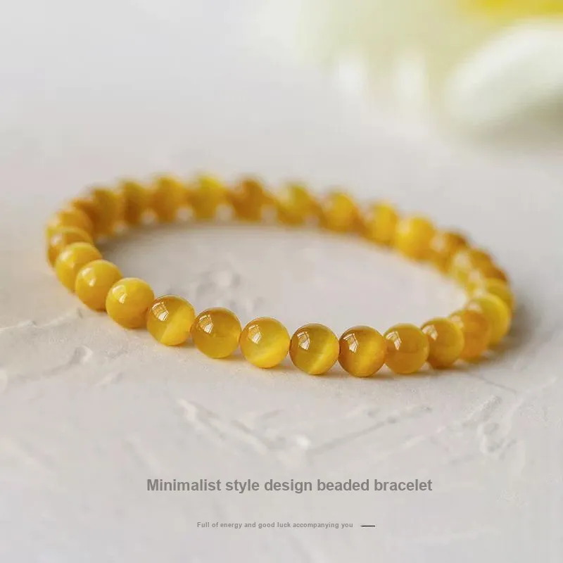 HELA DE HAI Glass Cat Eye Jade Bracelets Women's-7