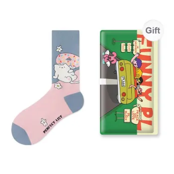PL Mid Calf Socks Unisex 1 Pack Shopping Bag Image Color