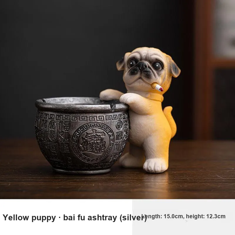 KERPA Creative Baofu Ashtray Anti Spatter For Home Use Living Room Small Storage Ornament Carving All Styles-3