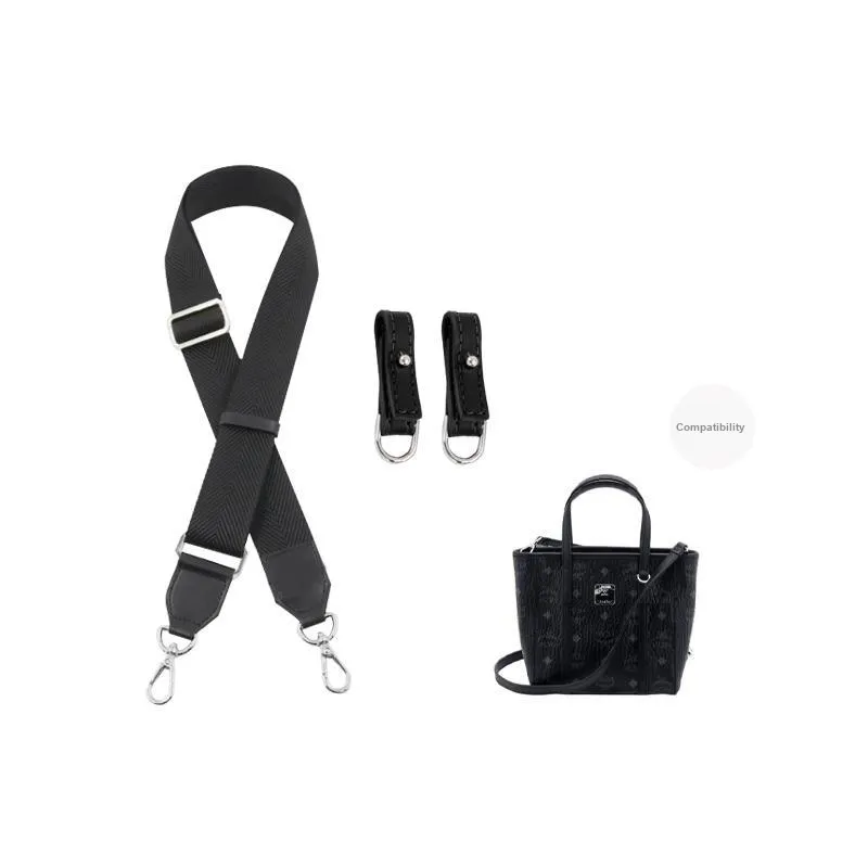Woven Cloth Bag Shoulder Strap Women's Brown/Black-4