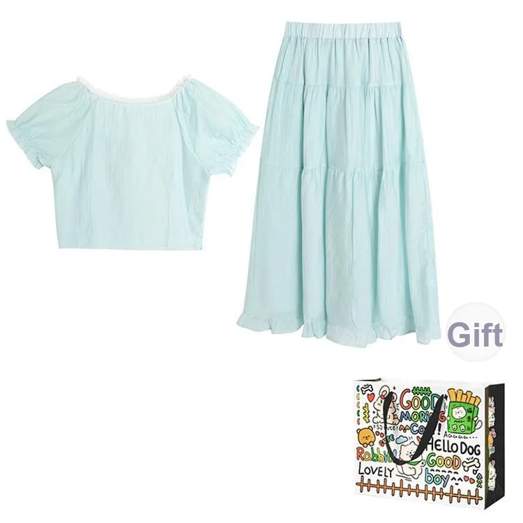 DEDY Two Piece Skirt Sets Women's-1