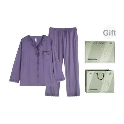 Xuan Liang Пижамный комплект для женщин набор в подарочной коробке сумеречный фиолетовый
