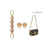 (LV Baguette Bag) Brown Resin Extender Chain+Oval Abrasion-Resistant Buckle
