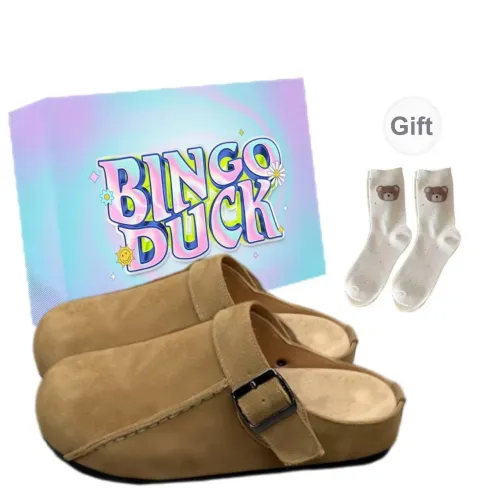 BINGO DUCK Abrasion Resistant Closed Toe Slippers Women's