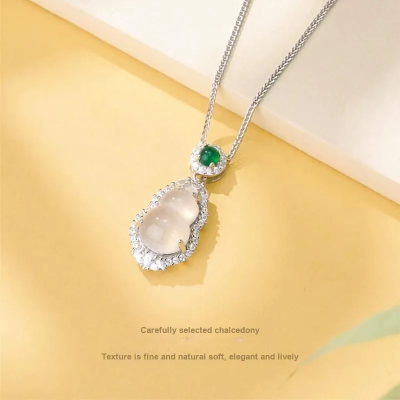 9i Chalcedony Collarbone Chain Women's-3