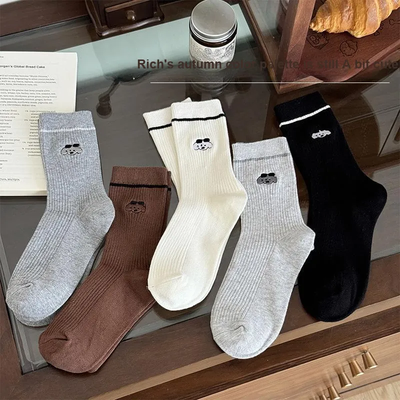 AOKANG Mid Calf Socks Women's 3 Pack-21