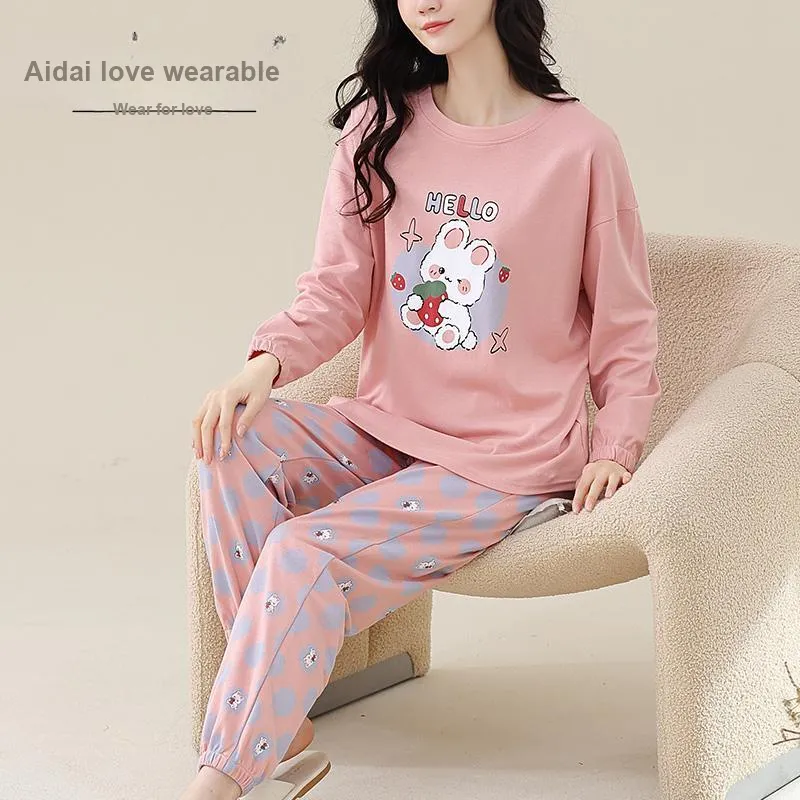 Aidai Pajama Set Women's Peach Pink-1