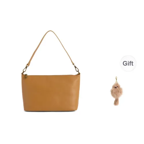 COCOEVA Cow Leather Commute To Work Shoulder Bag Regular Women's Silver Apricot Yellow/Black