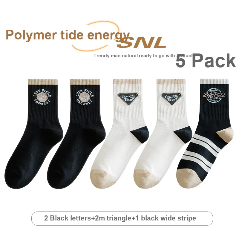 Lan Miao Mid Calf Socks Men's 5 Pack-15