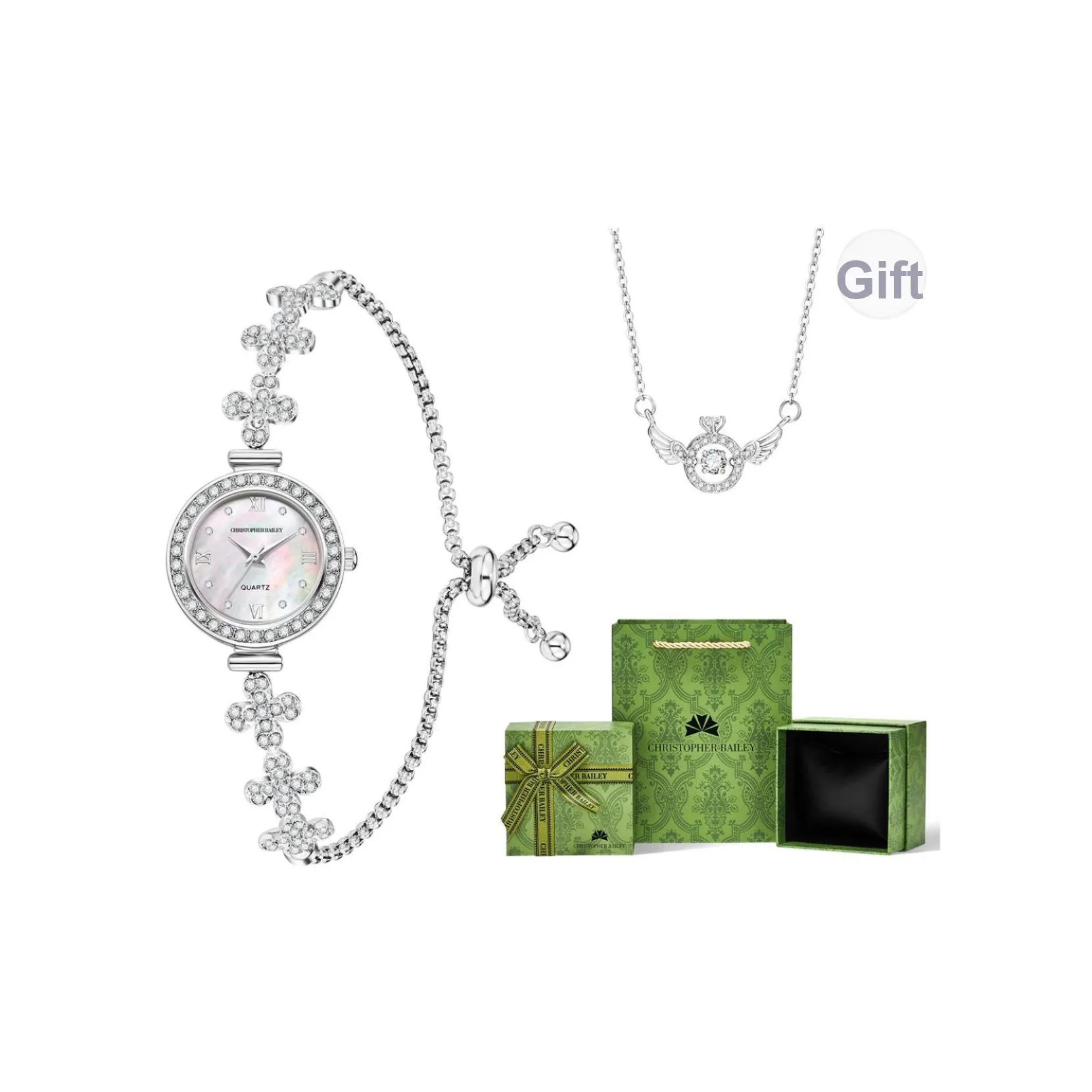 Corriberty Кварцевый механизм сплав ремешок женские часы жемчужная раковина цвет циферблат часов