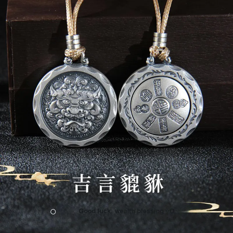 Inker Good Stone 999 Fine Silver Necklaces Unisex-1
