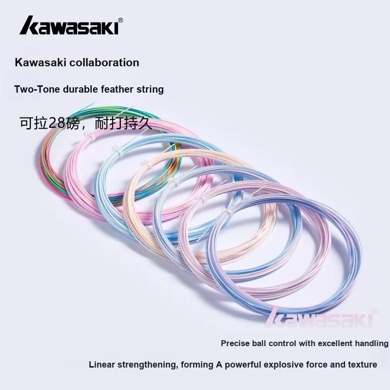 Kawasaki Hongyan Durable Type Badminton Racket Strings Two Tone Threads Training Competition Specialized Unisex-4