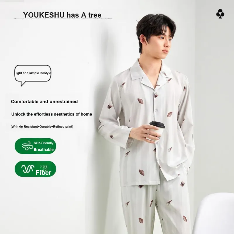 YOUKESHU Pajama Set Men's Shopping Bag-11