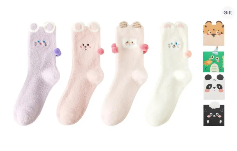 Caramella Mid Calf Socks Women's Box 4 Pack-0