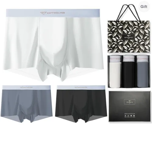 SEPTWOLVES Underpants Men's 3 Gift Box Sets+Shopping Bag