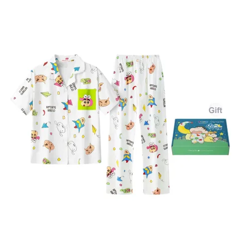 Gongdie x SHINCHAN Пижамный комплект унисекс белый набор в подарочной коробке