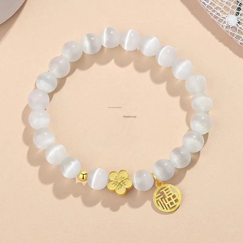 Regalrose Glass Cat Eye Bracelets Women's-1